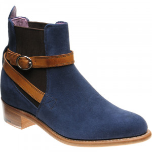 Alexandra in Navy Suede and Cedar Strap