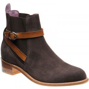 Alexandra in Brown Suede and Cedar Strap