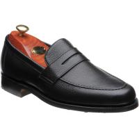 barker jevington rubber in black grain calf