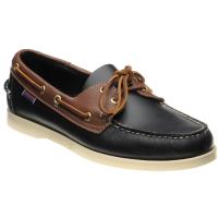 sebago dockside portland in brown and black