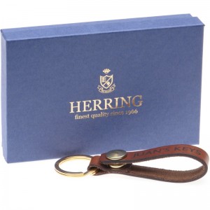 Herring Personalised Oak Bark Keyring in Brown Oak Bark