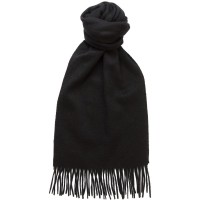 herring plain cashmere scarf in black cashmere