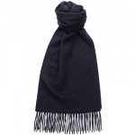Herring Plain Cashmere Scarf in Navy Cashmere