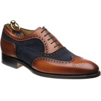 herring farnham in chestnut calf and navy suede