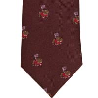 herring british bulldog tie in wine