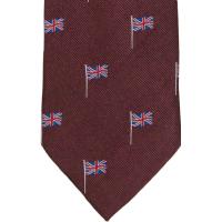 herring union jack tie in wine