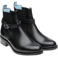herring jodie in black calf with navy calf strap