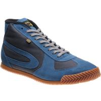 herring tokyo hi-top trainer in grey titan and teal suede