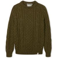herring hudson aran jumper by peregrine in khaki
