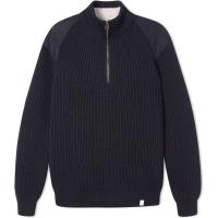 herring foxton zip jumper by peregrine in navy