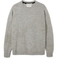 herring annan crew jumper by peregrine in light grey