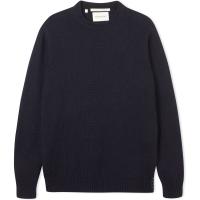 herring annan crew jumper by peregrine in navy
