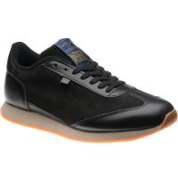 herring fierce trainer in black calf and black suede