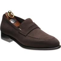 herring cadogan in dark brown suede