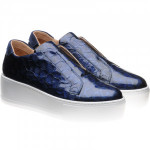 Herring Lugano ladies rubber-soled trainers in Navy Patent Croc