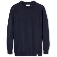 herring beauford crew jumper by peregrine in navy