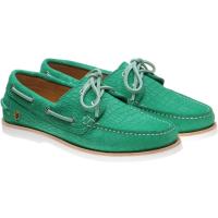 Green Moc Croc Suede