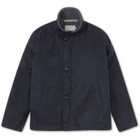 herring warm lined teddy jacket by peregrine in navy