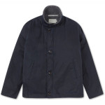 Herring Warm Lined Teddy Jacket by Peregrine in Navy
