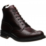 Loake Bedale rubber-soled brogue boots in Burgundy Chromexcel