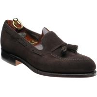 loake russell in choc brown suede