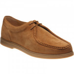 Loake Arezzo rubber-soled Derby shoes in Chestnut Suede