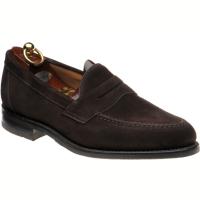 loake imperial rubber in dark brown suede