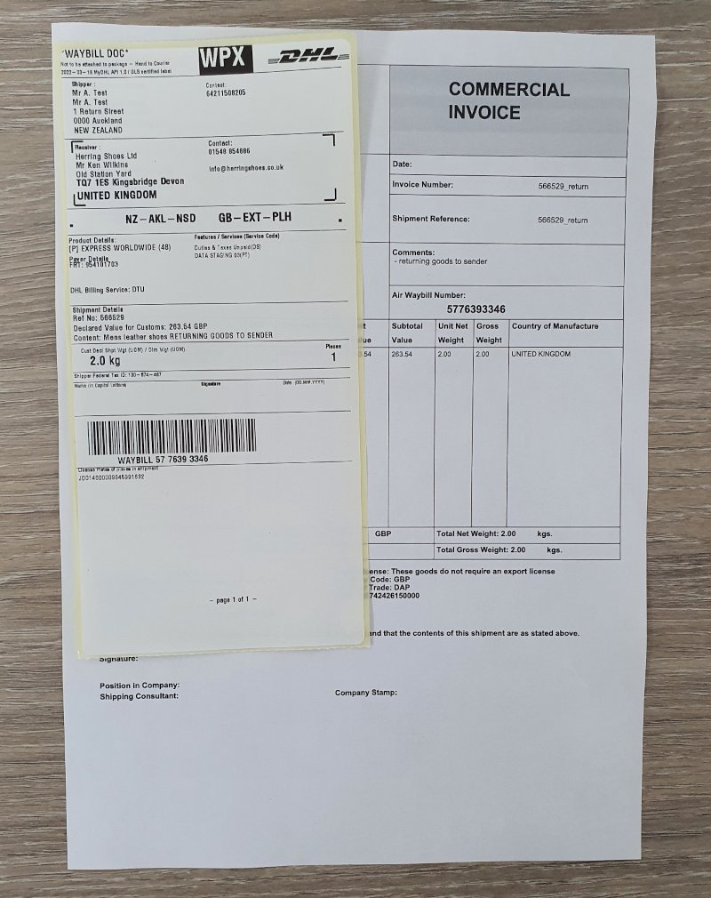 DHL Returns Tutorial Image